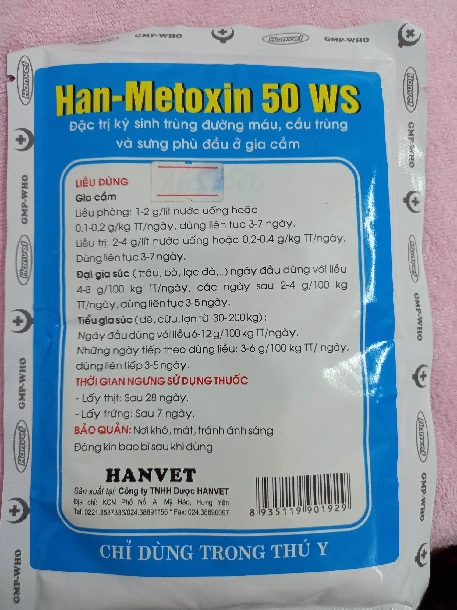 Sulfamonomethoxin,Gói 100g,Chỉ Dùng Trong Thú Y