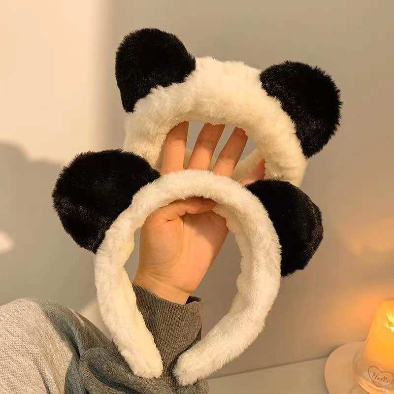 Băng đô bờm tóc cài tóc gấu trúc đáng yêu