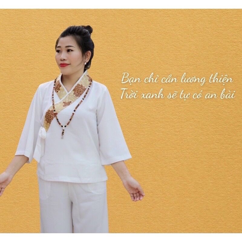 Đồ lam Đi chùa ✅Nhật Nơ Lụa Pháp