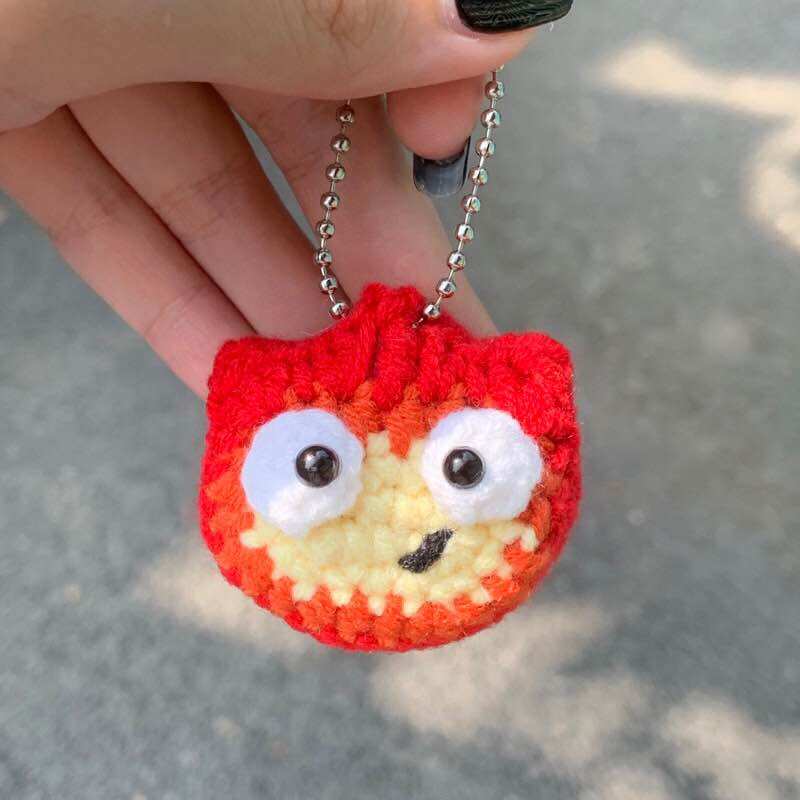 Móc khoá Calcifer bằng len [Nấm Handmade]