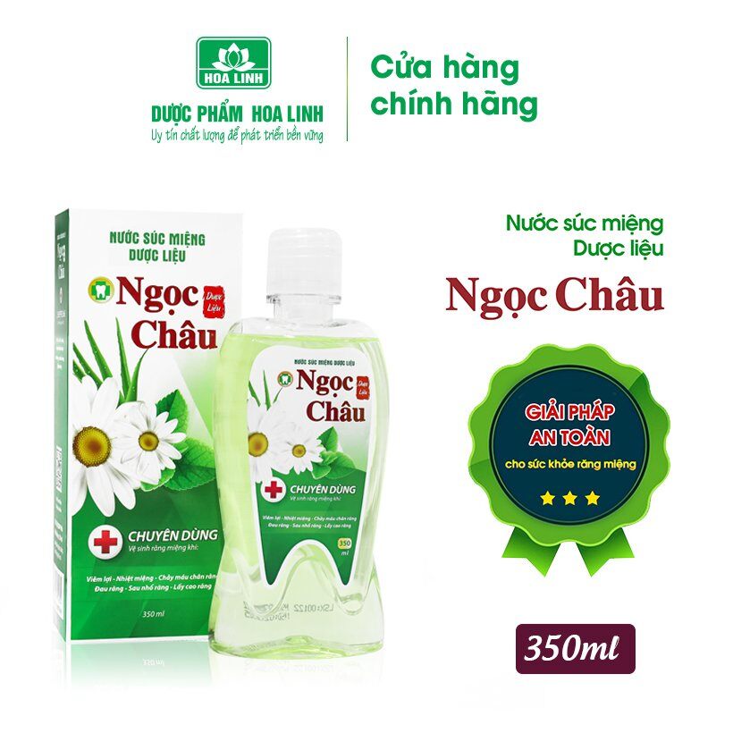 [HCM]Nước Súc Miệng Dược Liệu Ngọc Châu 350ml