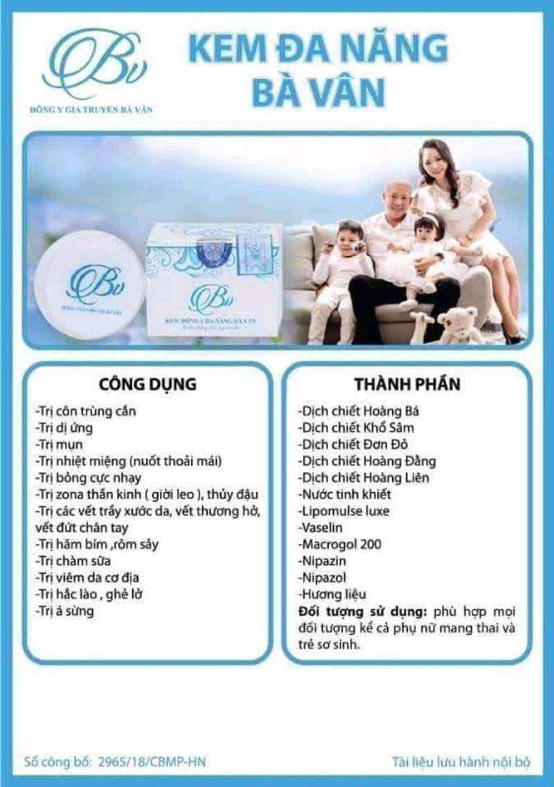 Kem đông y Bà Vân