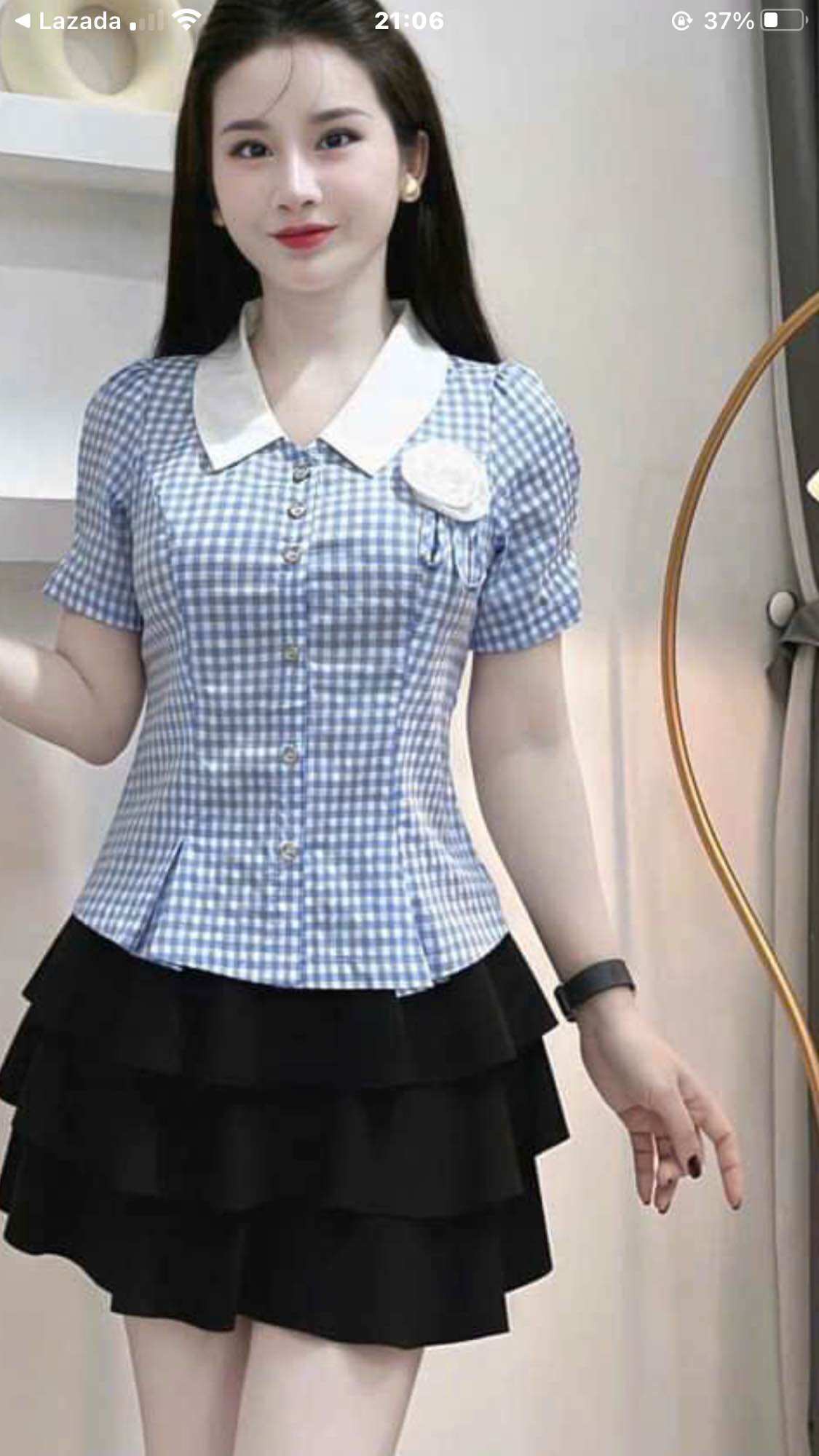 Áo công sở tay ngắn full size 965
