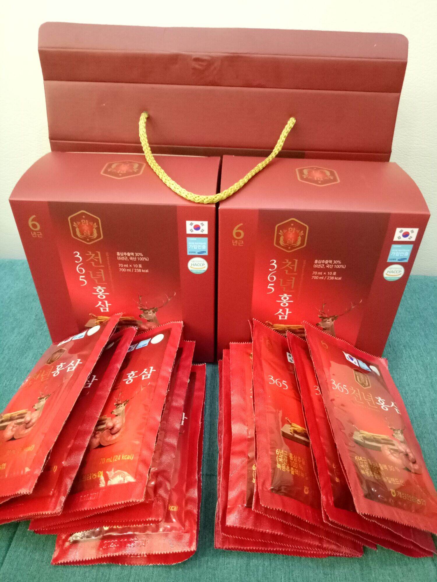 Nước hồng sâm nhung hưu linh chi 365 hàn quốc