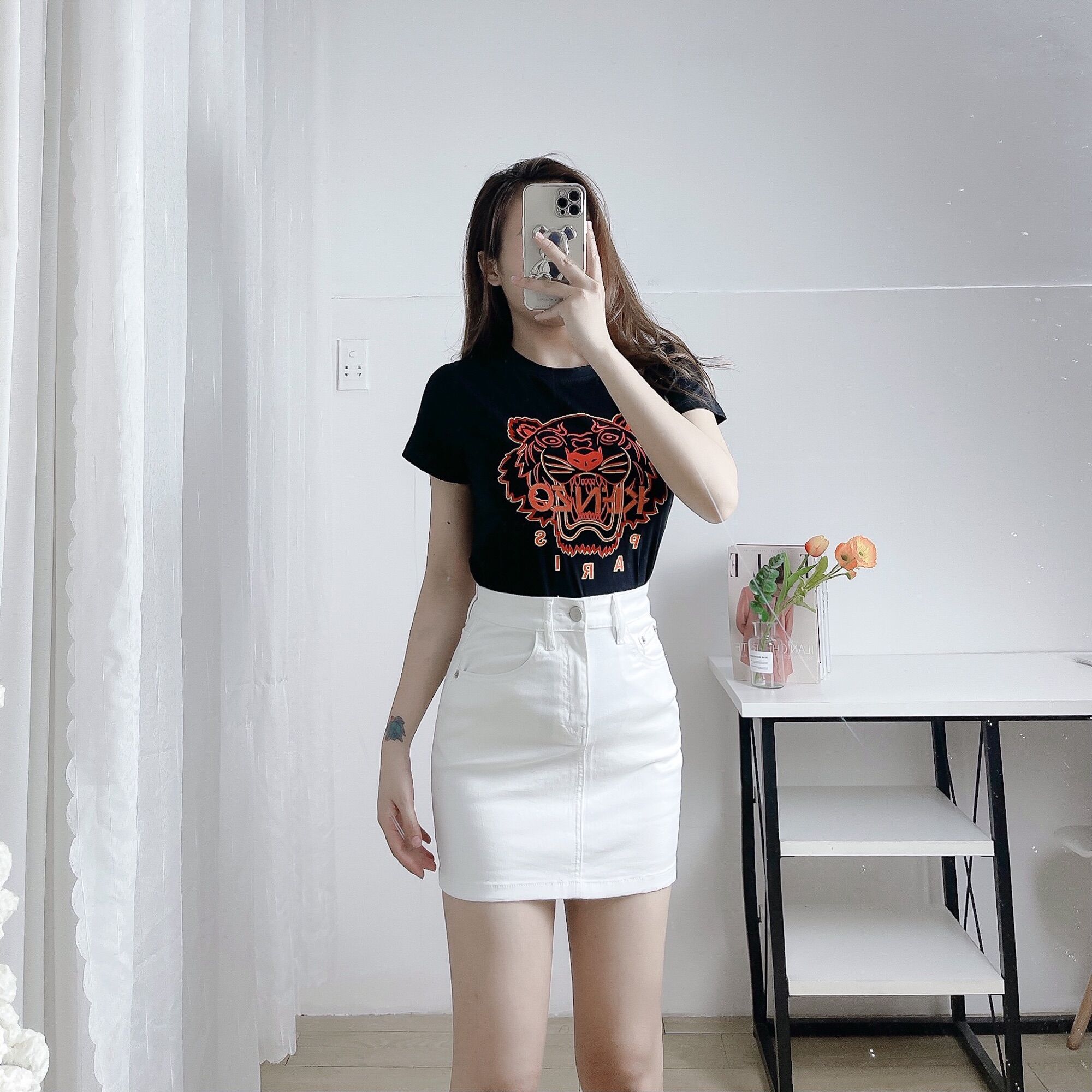 Áo thun KENZO hoạ tiết đầu hổ