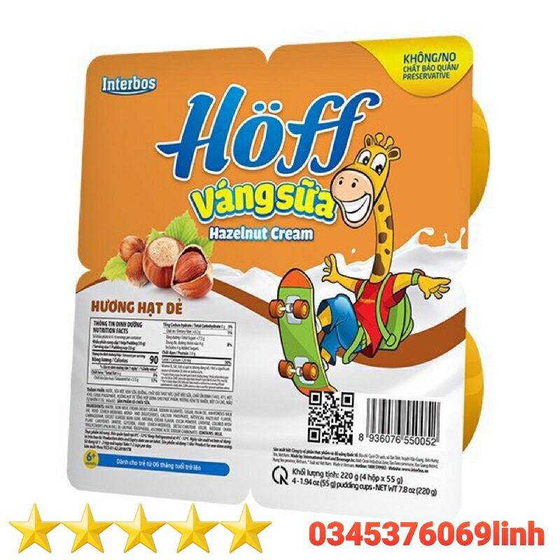 Thùng 48 hộp váng sữa Hoff đủ vị ( óc chó, sữa non, vani, hạt dẻ)