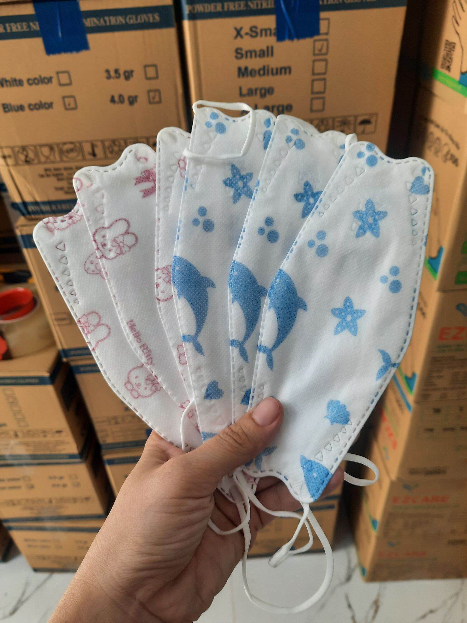 KHẨU TRANG KF94 BÉ ( COMBO 5 BỊCH=50 Cái)