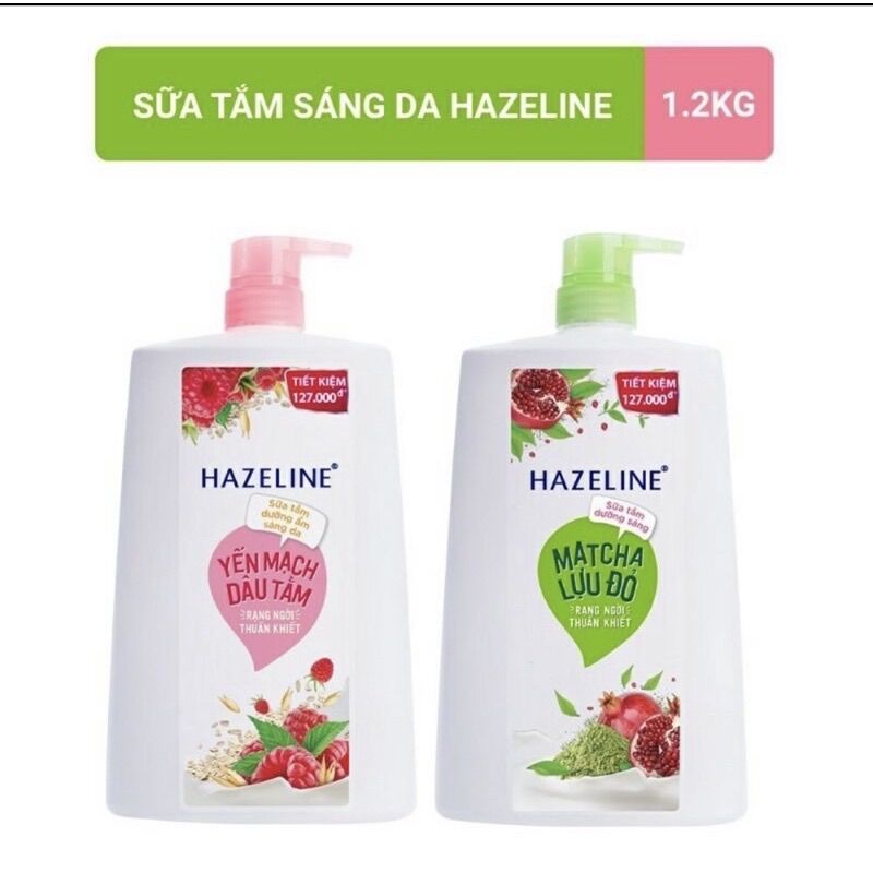 Sữa tắm dưỡng da Hazeline 1.2Kg lớn tiết kiệm