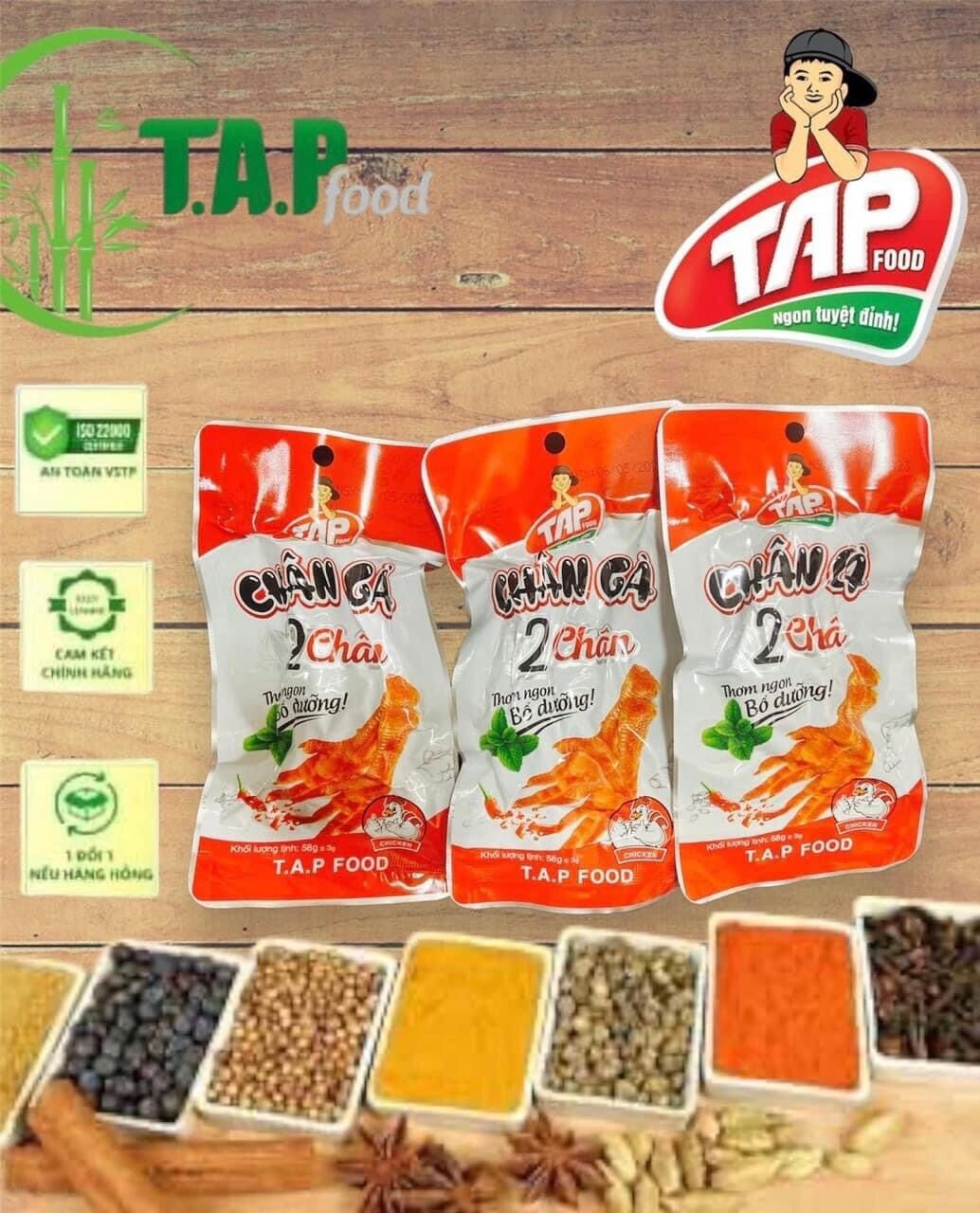 Chân gà cay t.a.p loại 2 chân 1 gói 58gr chân gà cay vị tứ xuyên thơm ngon, chân gà việt nam