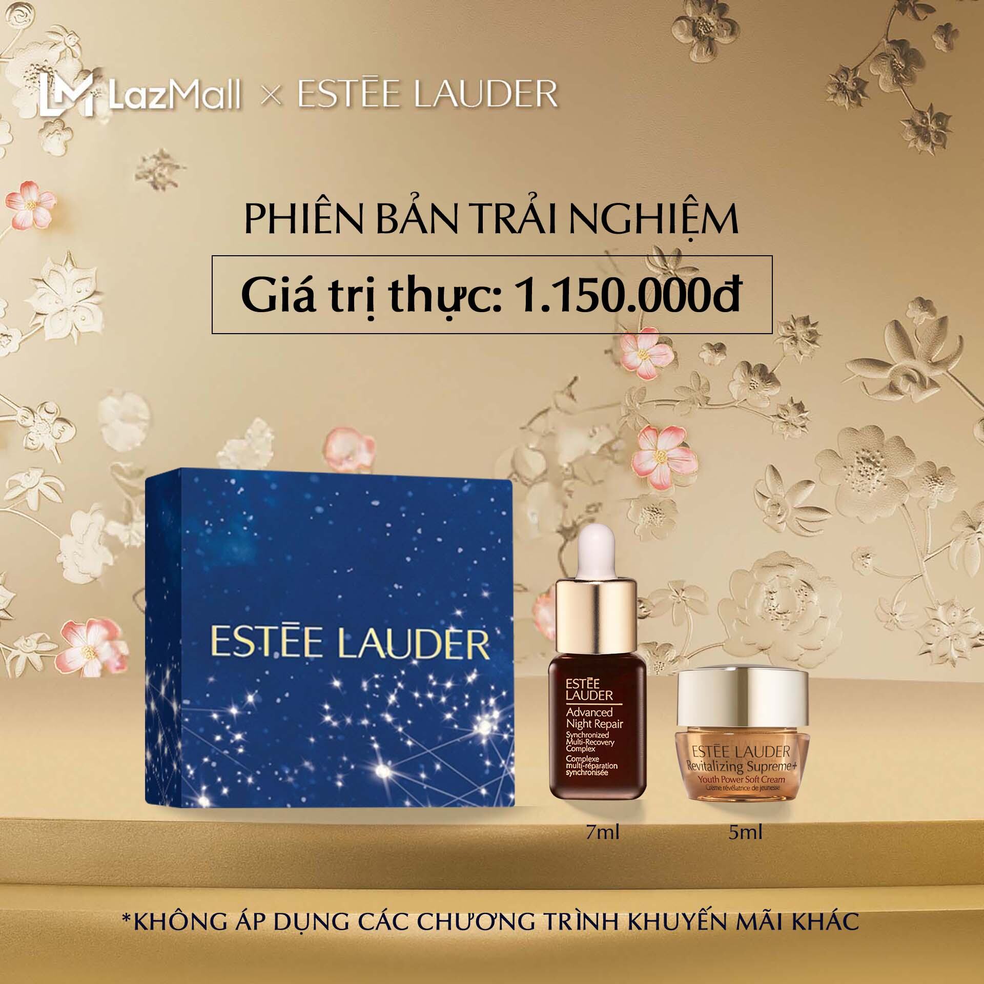 [TRIAL SET] Estee Lauder PURIFY + REPAIR Set 2cs:  Estee Lauder Advanced Night Repair Synchronized Multi-Recovery Complex - Serum 7ml, Supreme 5ml  (Worth: 945,000d)