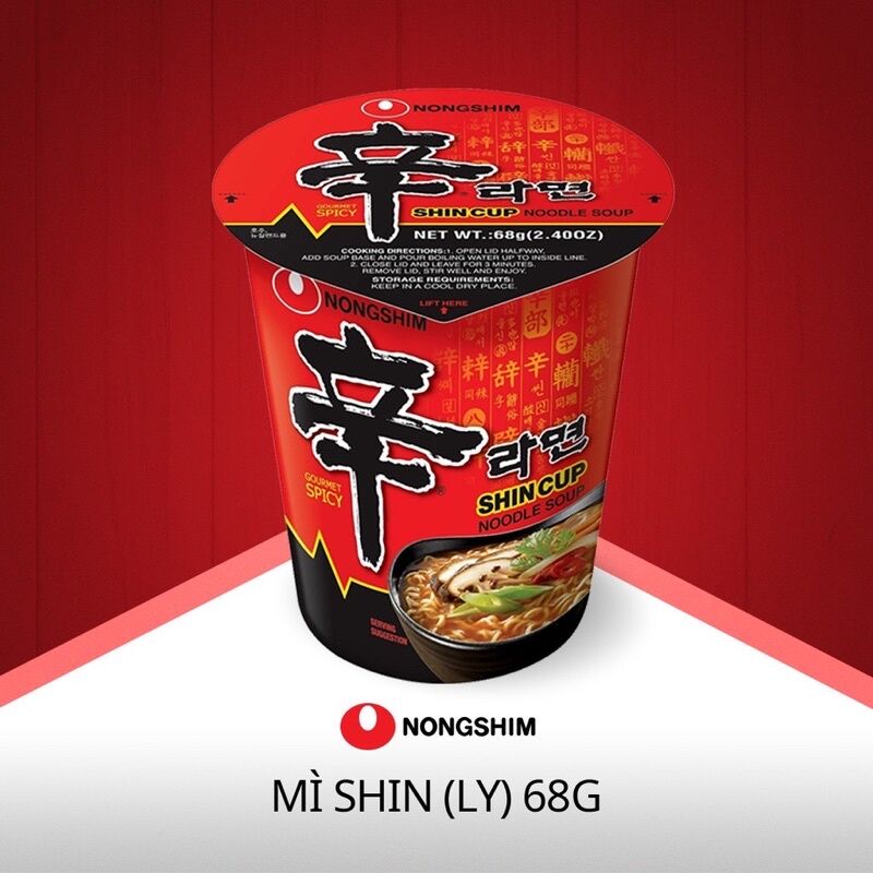 Mì Ăn Liền Shin ramen Ly - Hàn Quốc 68 g thumbnail