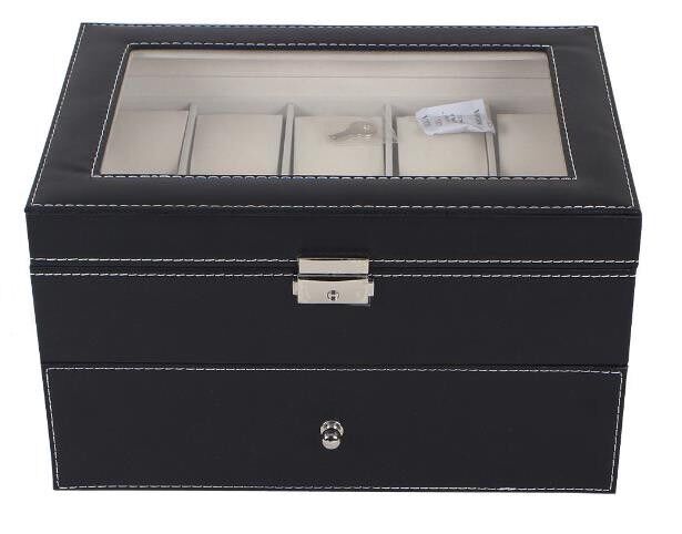 [HCM]Hộp đựng đồng hồ 20 chiếc (hộp 2 tầng)