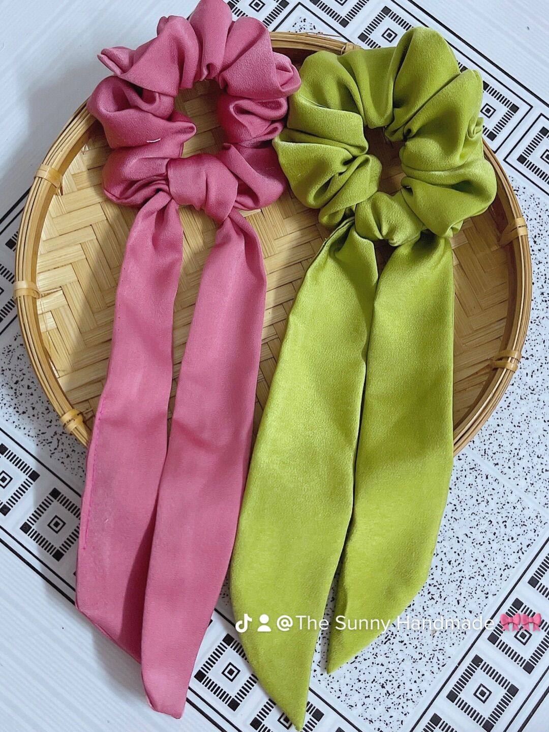 Dây cột tóc lụa Ngọc trai nơ