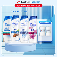 Dầu Gội Xả HEAD & SHOULDERS Nhập Khẩu Mỹ Sạch Gàu 2IN1 Hương Dry Scalp Care/ Pure Sport/ Smooth & Silky/ Classic Clean Chai 370ML