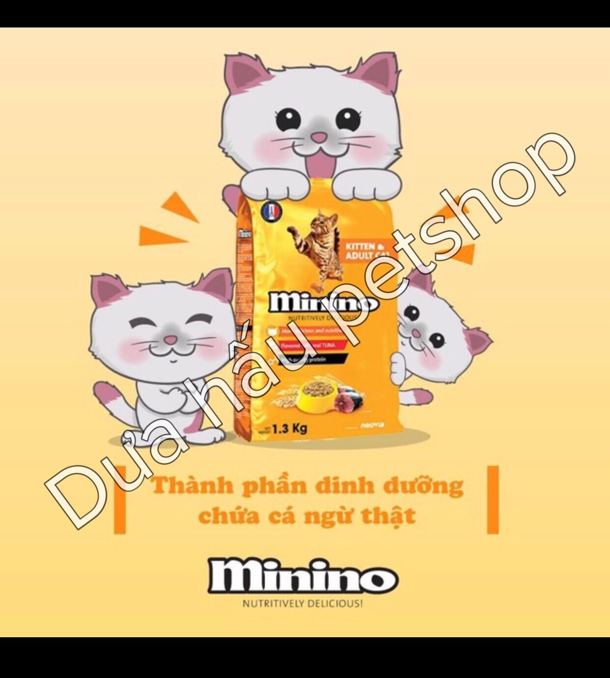 Thức ăn hạt cho mèo mọi lứa tuổi 1.3kg Minino