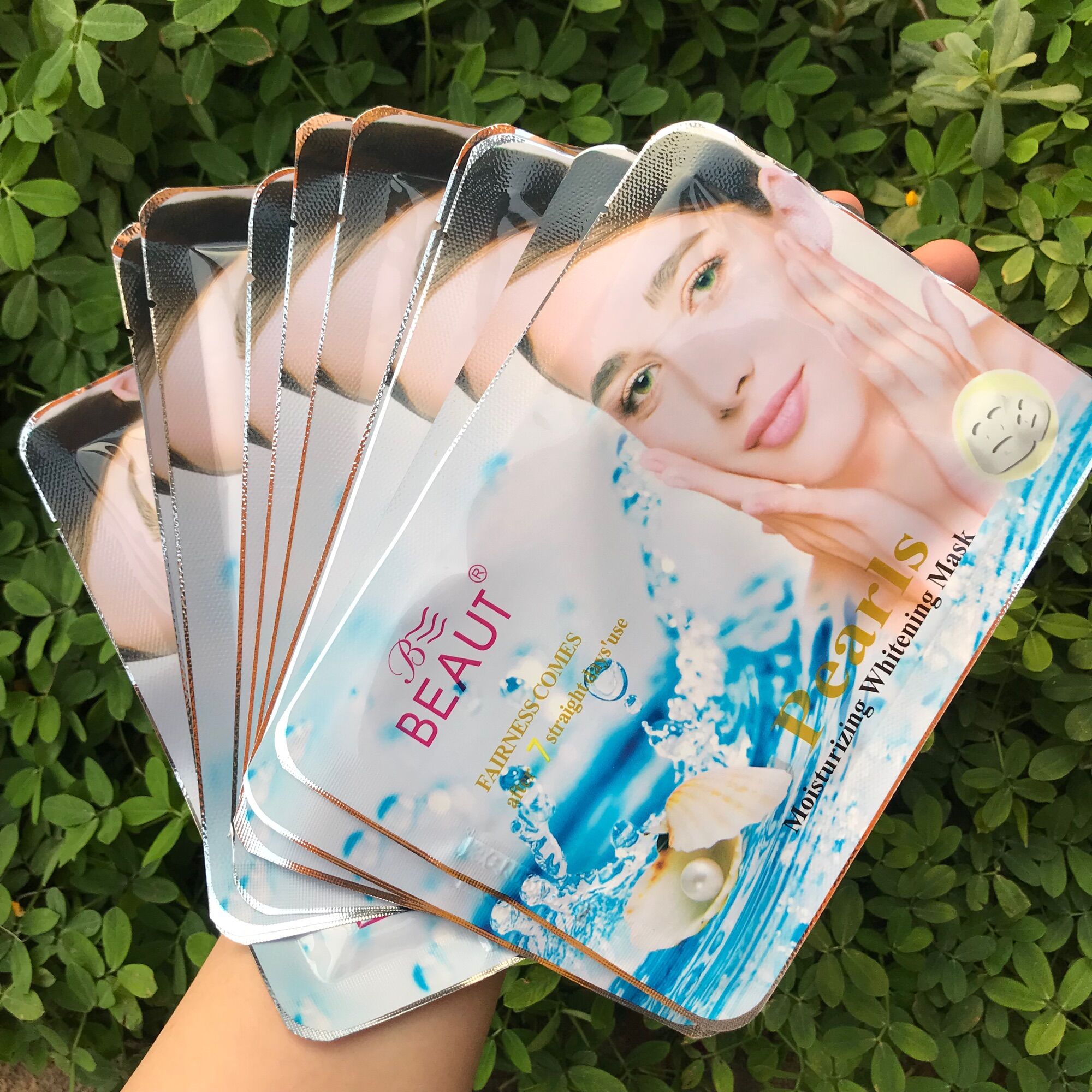 Combo 10 mặt nạ ngọc trai trắng da dưỡng ẩm beaut