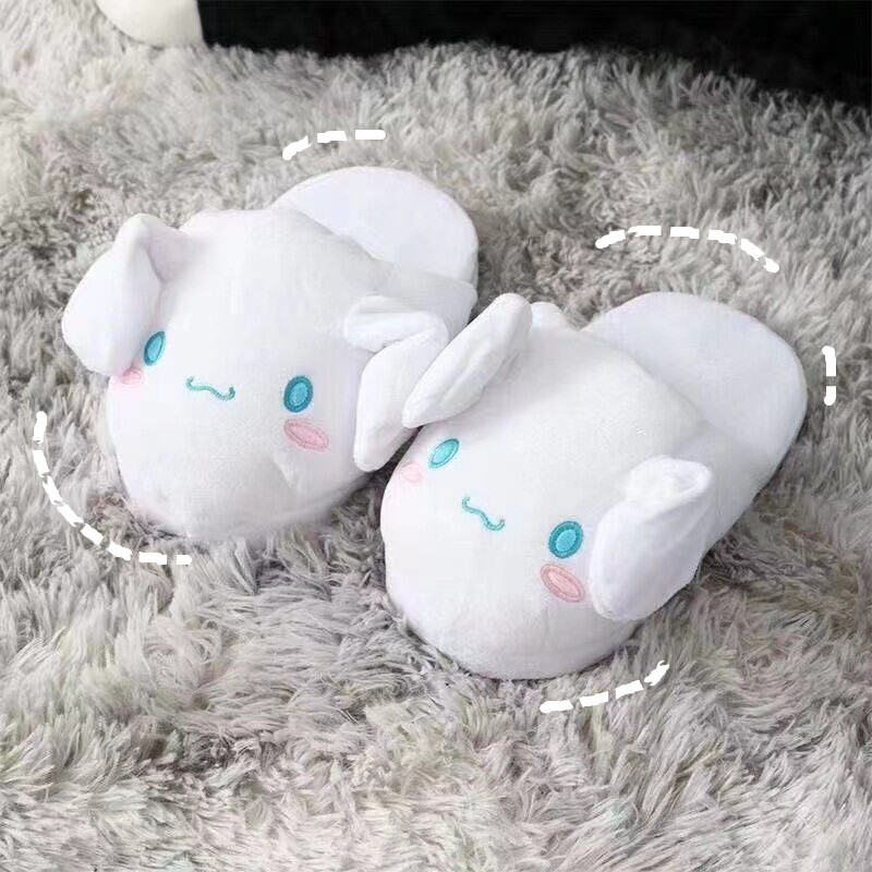 Dép Lê Biết Động Tai Dép Bông Bọc Gót Lễ Tình Nhân Hài Hước Hình Chú Chó Cinnamoroll Im Lặng Trong N