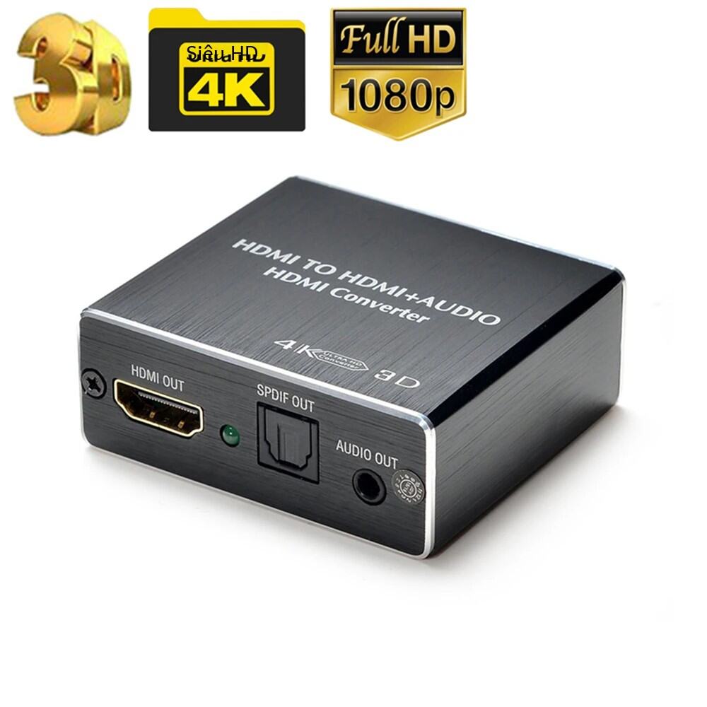 Bộ Chuyển Đổi Máy Hút Âm Thanh Tương Thích Hdmi Bộ Chuyển Đổi Âm Thanh Nổi Toslink Spdif 3,5mm Cho Các Thiết Bị Video Và Âm Thanh 4k X 2k