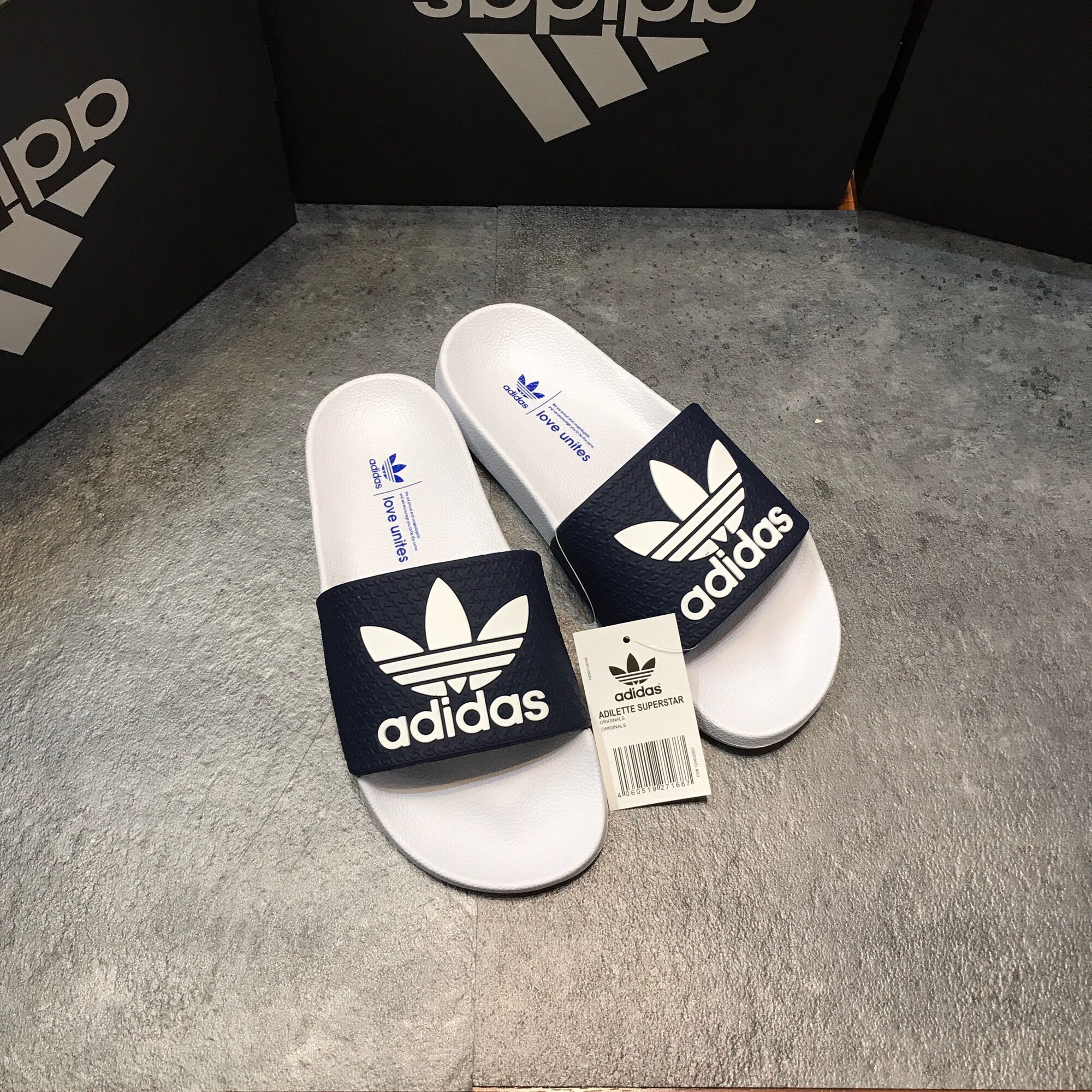 Dép Adidas Pu siêu êm siêu nhẹ - Dép quai ngang - Dép quoai ngang