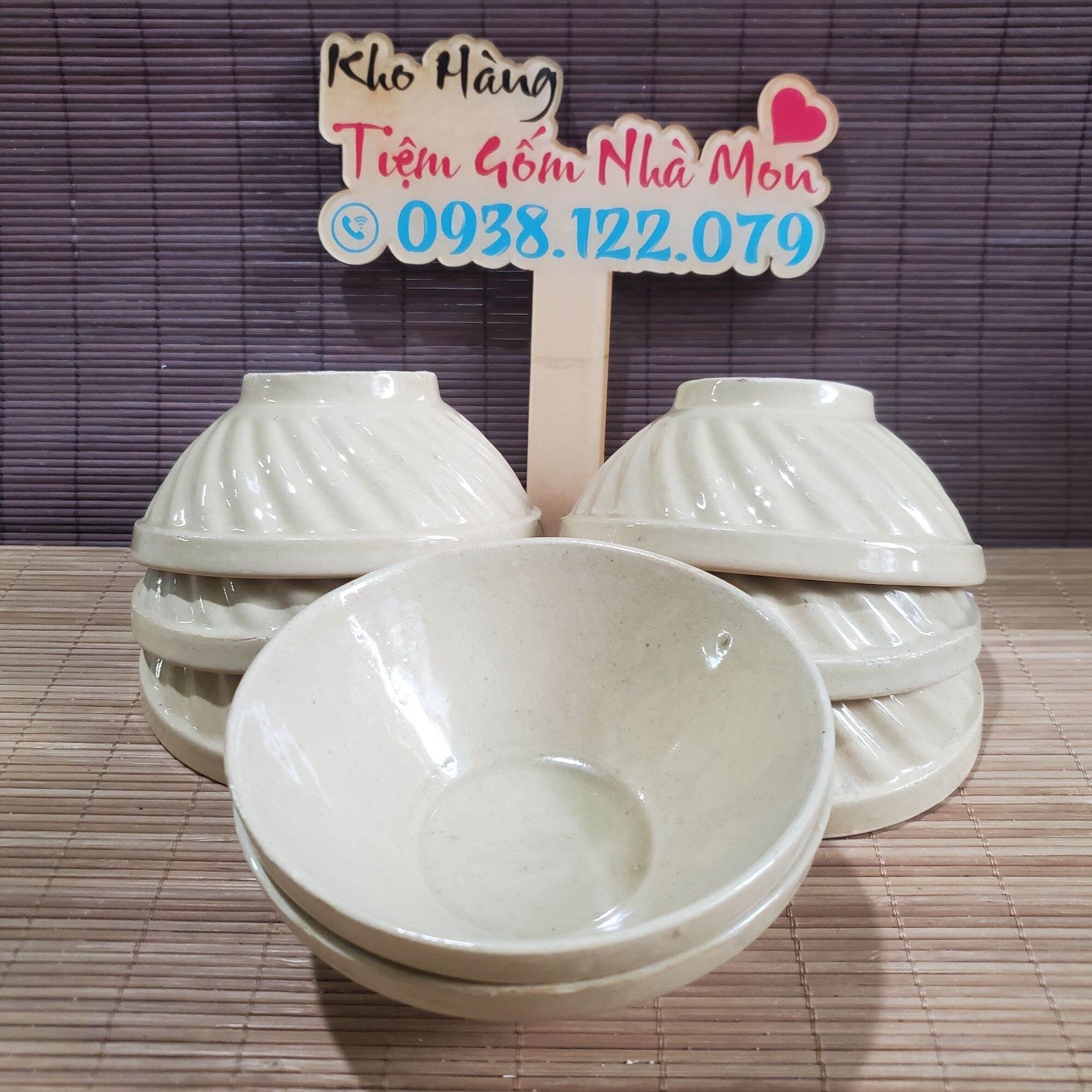 COMBO 5 CHÉN CƠM BÍ VÀNG NHẠT. (Chén cơm bánh ú kiểu xoắn)
