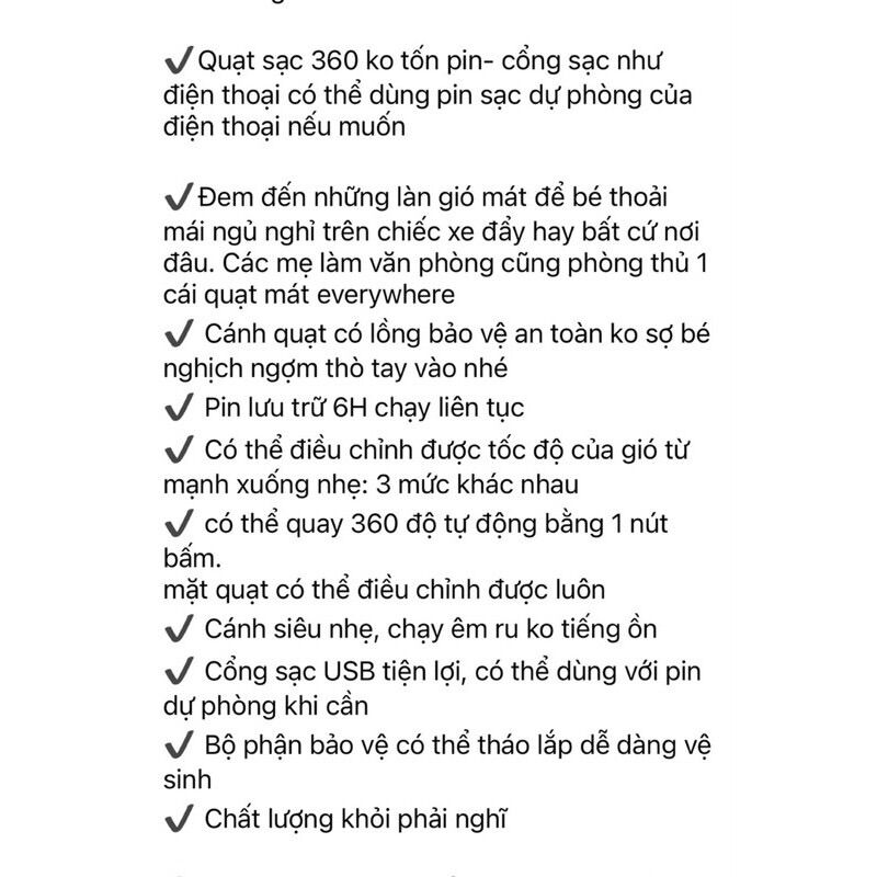 Hàng Nhật Quạt Tích Điện Mini