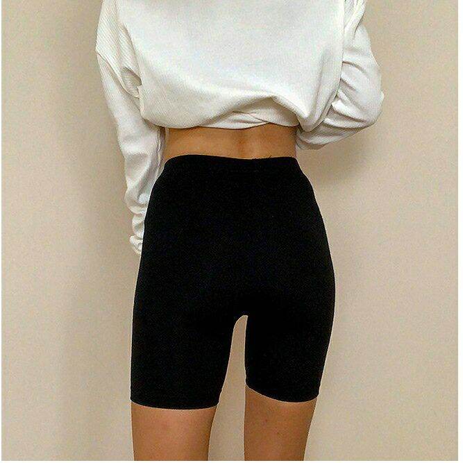 Quần legging ngố cạp chun