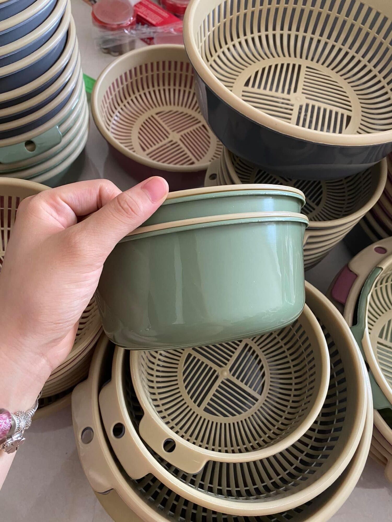 Set rổ 6 món, rổ để đồ, rổ nhựa
