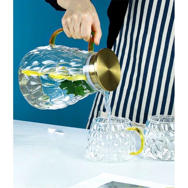Bình thuỷ tinh nắp inox 1,9l