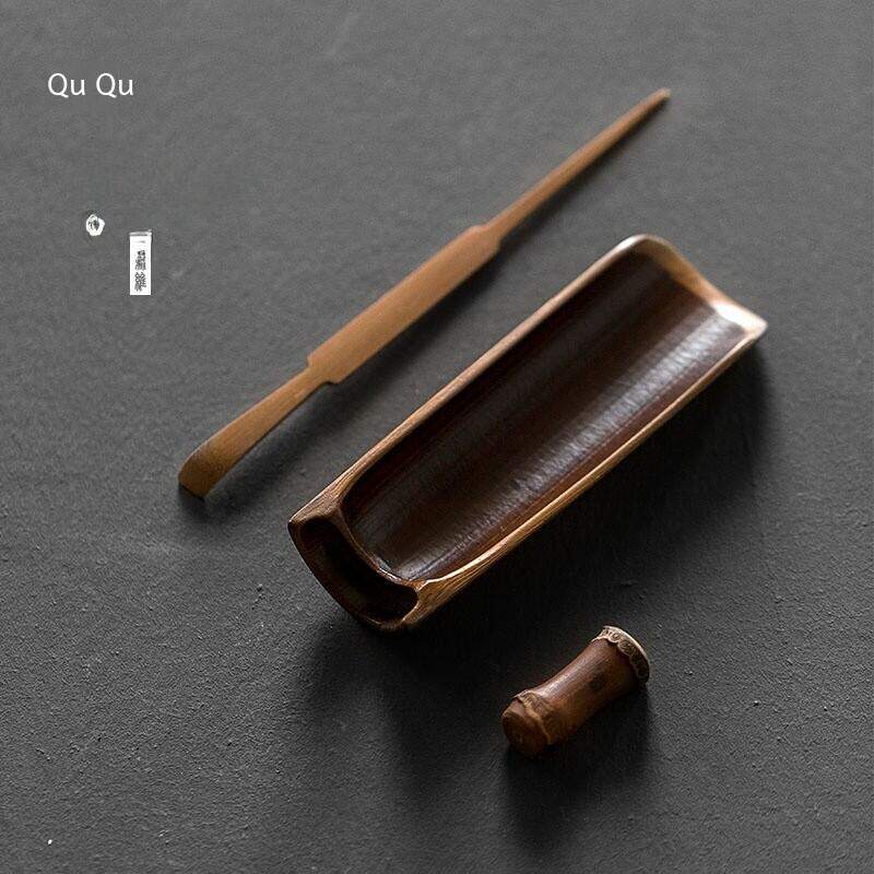 Babson Dimension Ancient Tea Three-piece Set Handmade Bamboo Liujunzi Tea Needle Tea Pick Tea Ceremony Kung Fu Tea Set Accessories