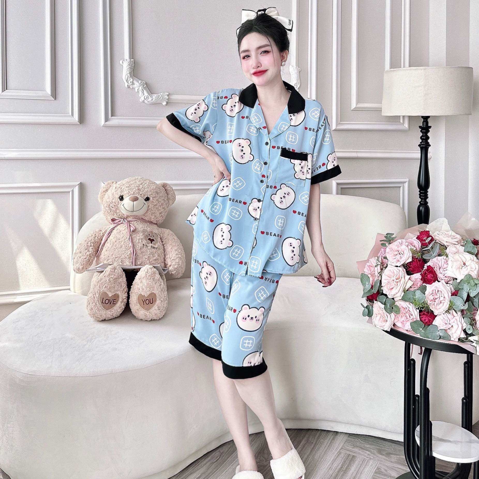 (Bigsize 45-110kg) Đồ bộ Lụa Mango Cao Cấp - Hàng chuẩn size