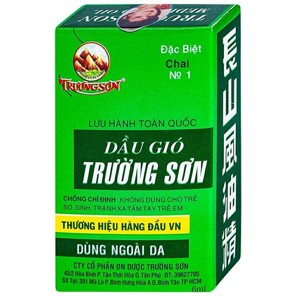 Dầu Gió TRƯỜNG SƠN  Thiên Thảo xanh( chai 6ml, 12ml)