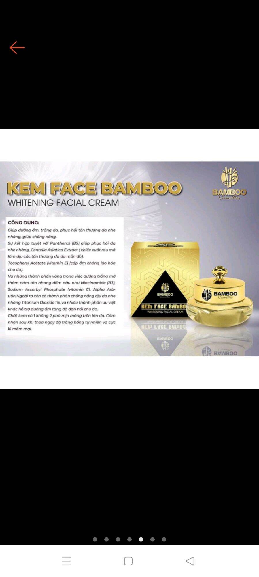 KEM FACE BAMBOO DƯỠNG TRẮNG DA MỜ NÁM