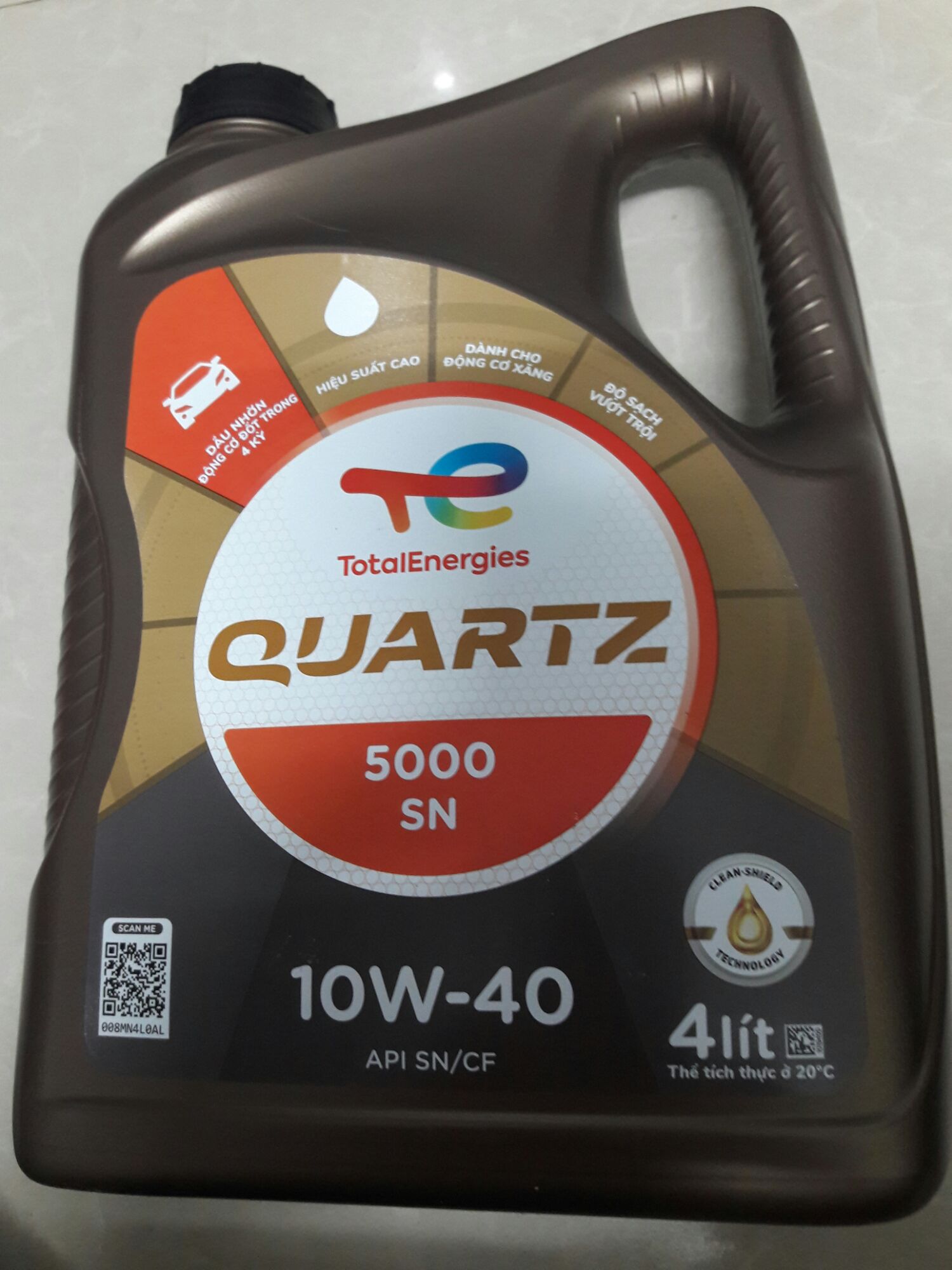 Dầu nhớt QUARTZ 5000 SN 10W40 4 lít - Dầu nhớt Total