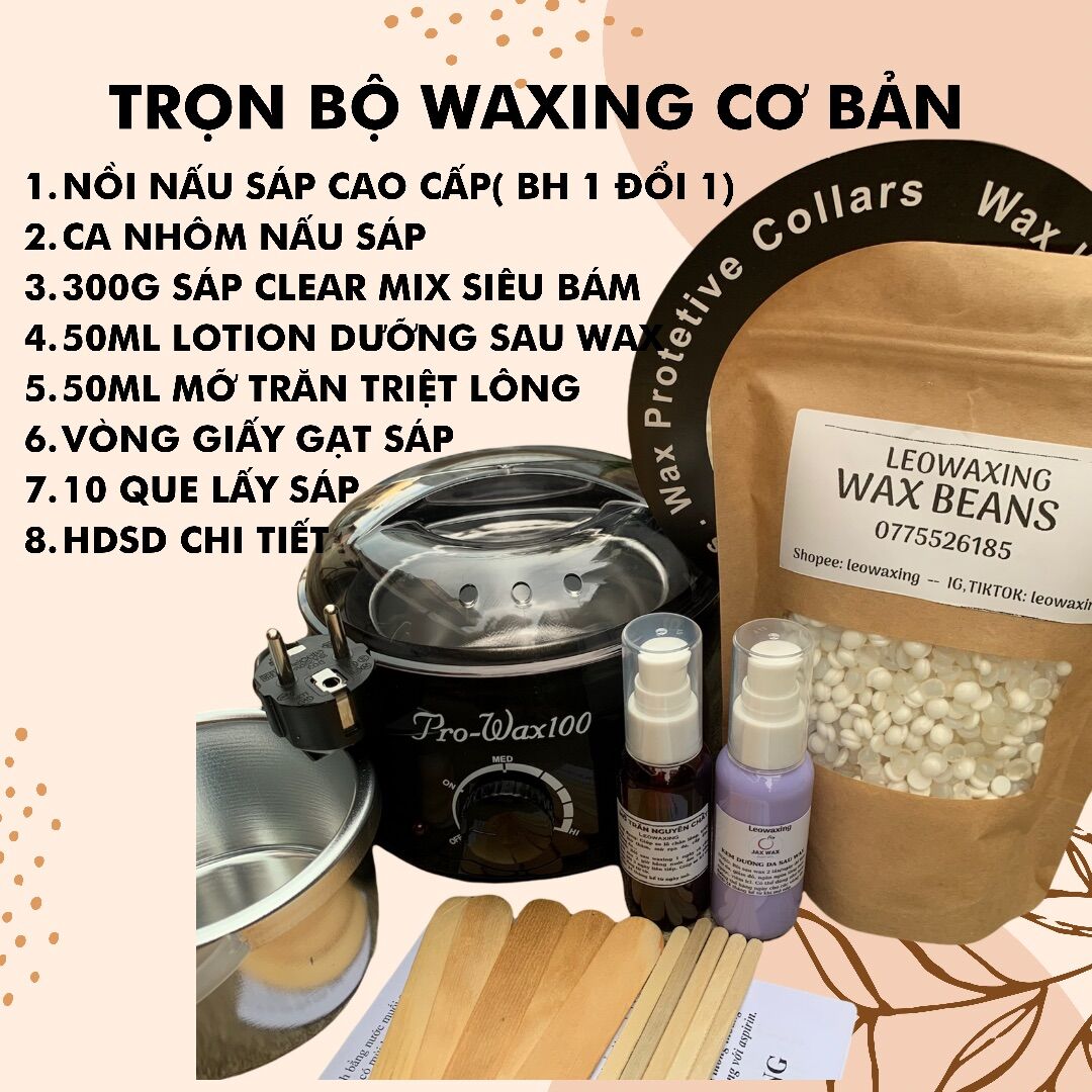 Combo nồi + 300g clear mix trong + 50ml kem dưỡng + 50ml mỡ trăn