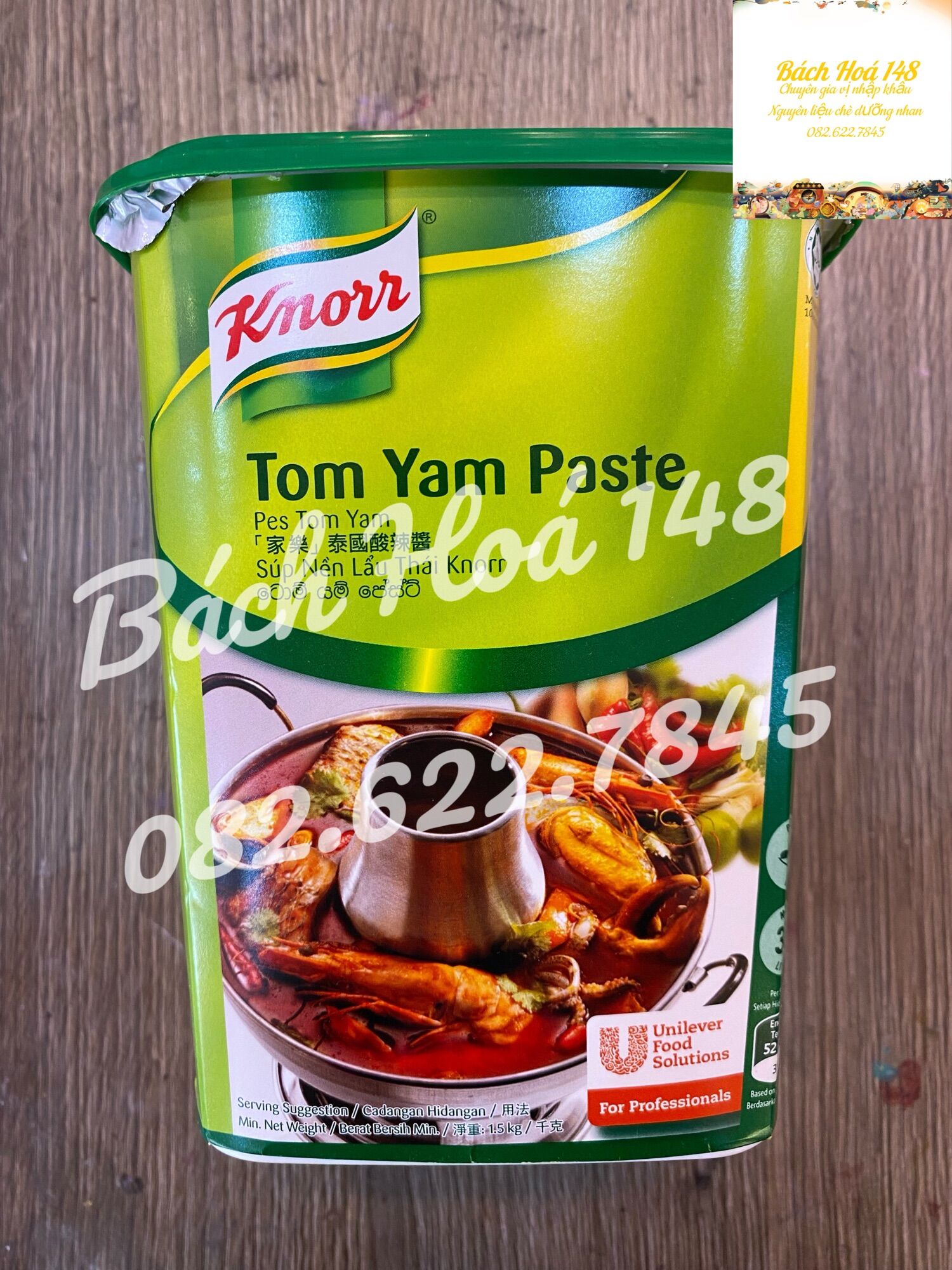 Súp nền knorr lẩu thái tom yam paste hộp 1.5kg
