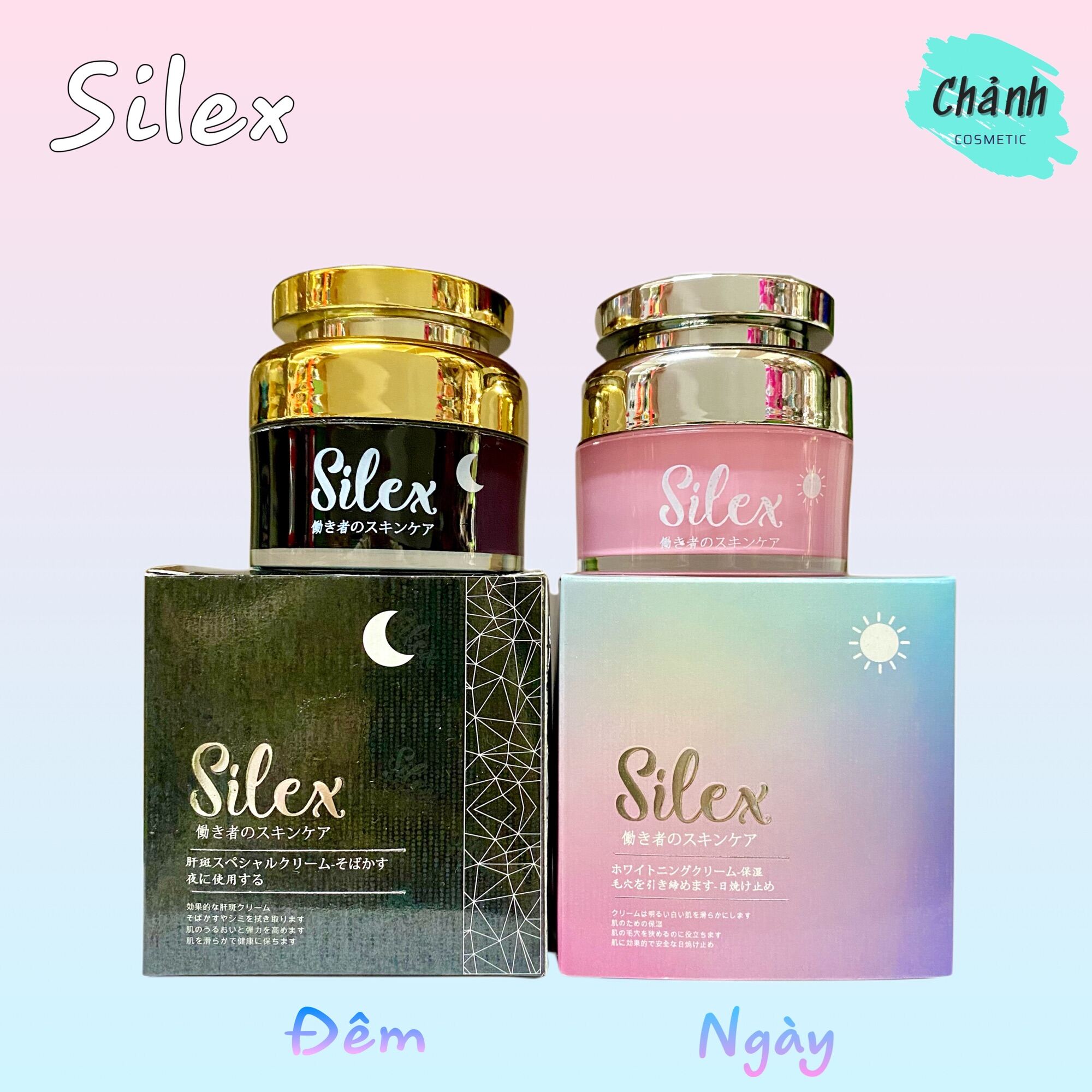 Ngày & Đêm  Combo Kem SILEX Nhật Bản 6 In 1 Cao Cấp 20g  Mụn- Nám- Trắng