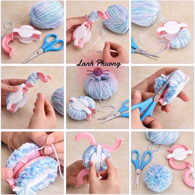 Pompom Kinitting Loom Round Cotton Ball Making Tool