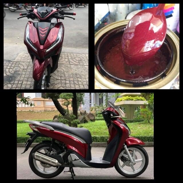 Sơn màu đỏ mận ab - sh - pcxđóng gói tuỳ chọn