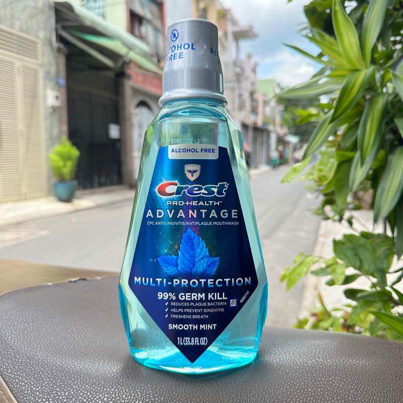 Nước súc miệng Crest 3D White 1L Mỹ