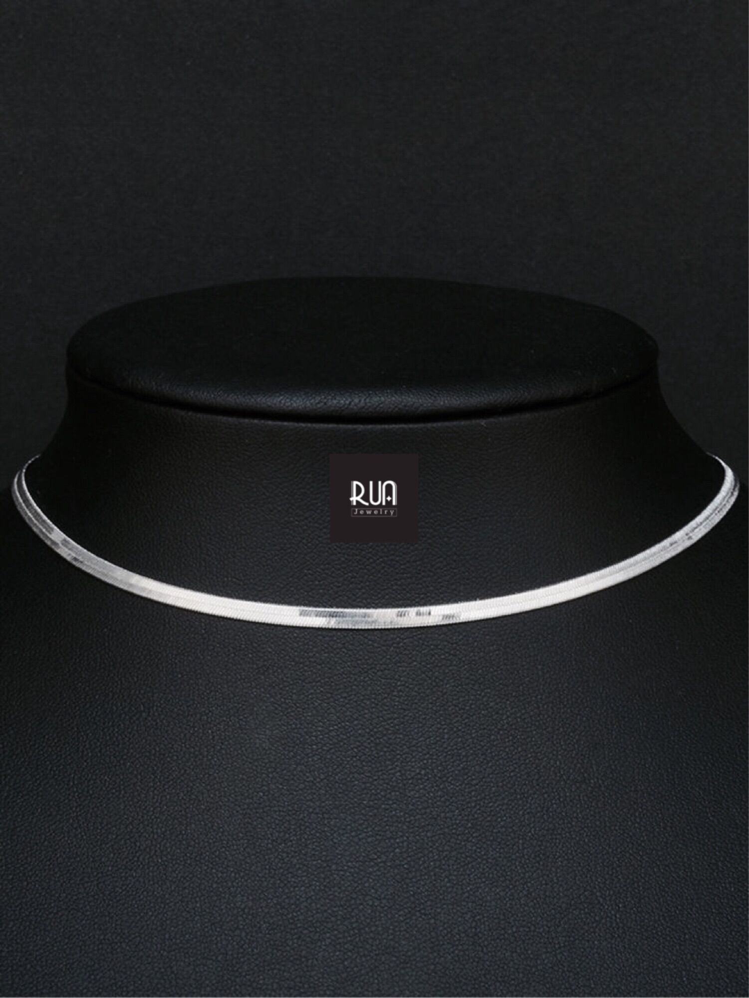 Dây Snake bạc real bản dẹp
