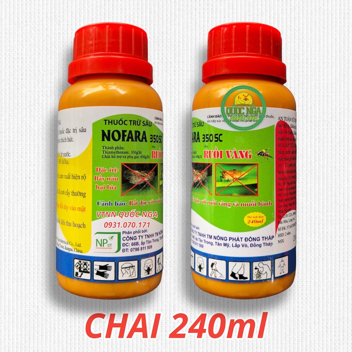 NOFARA 350SC THUỐC DIỆT RUỒI VÀNG, ONG VÀNG, MUỖI HÀNH, BỌ TRĨ