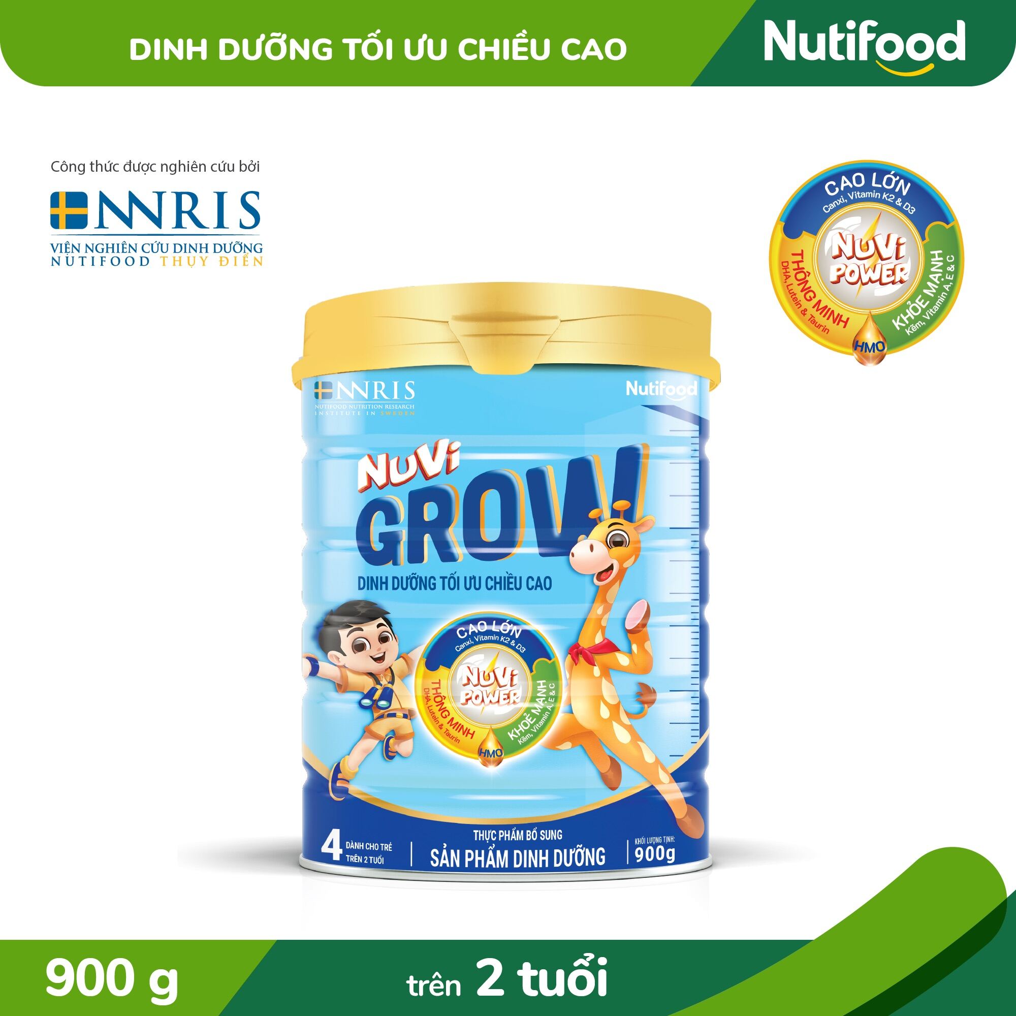 Sữa Chiều Cao Nuvi Grow 4 900g - Cho Bé từ 2 Tuổi trở lên thumbnail
