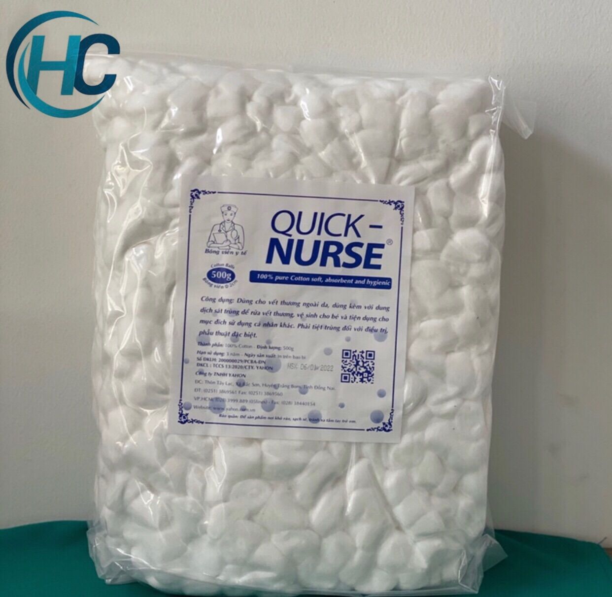 [CHÍNH HÃNG] Bông gòn viên Quick Nurse (500 gram)