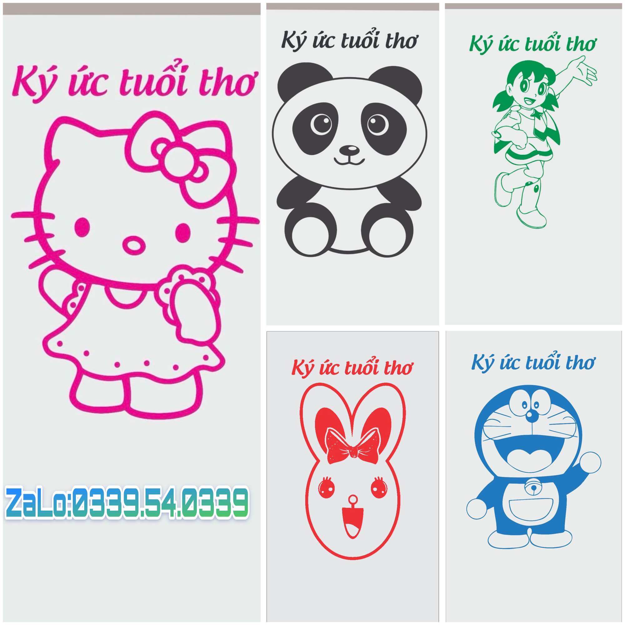 Combo 6kg 5 mẫu túi in hình kẹo bông gòn.