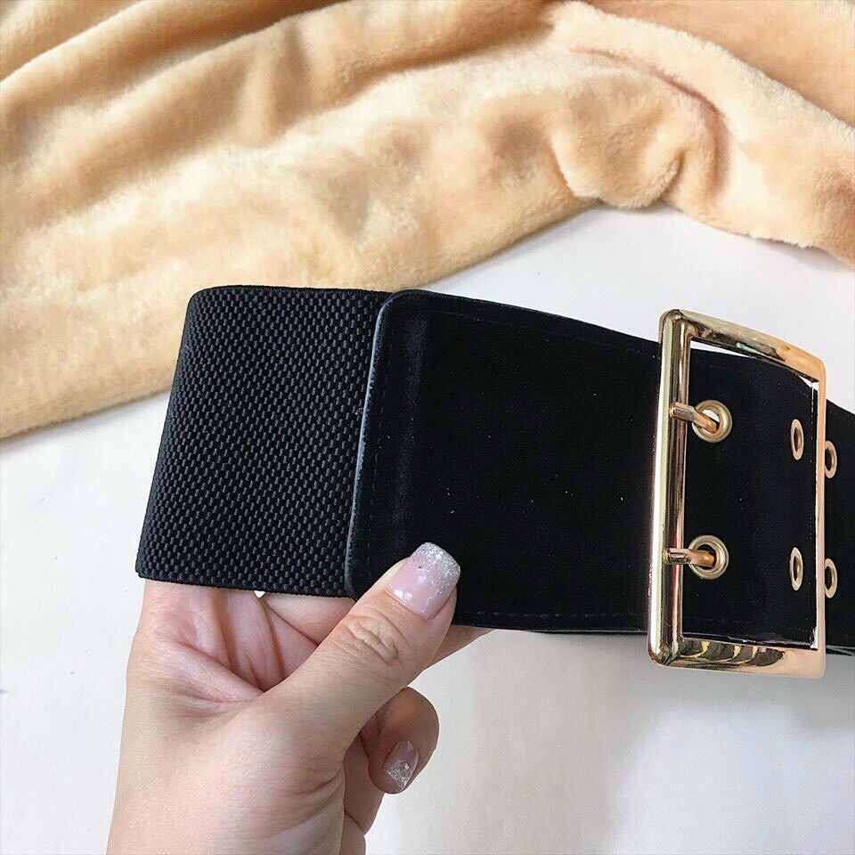 Dây nịt 2 kim nhung bản 6cm