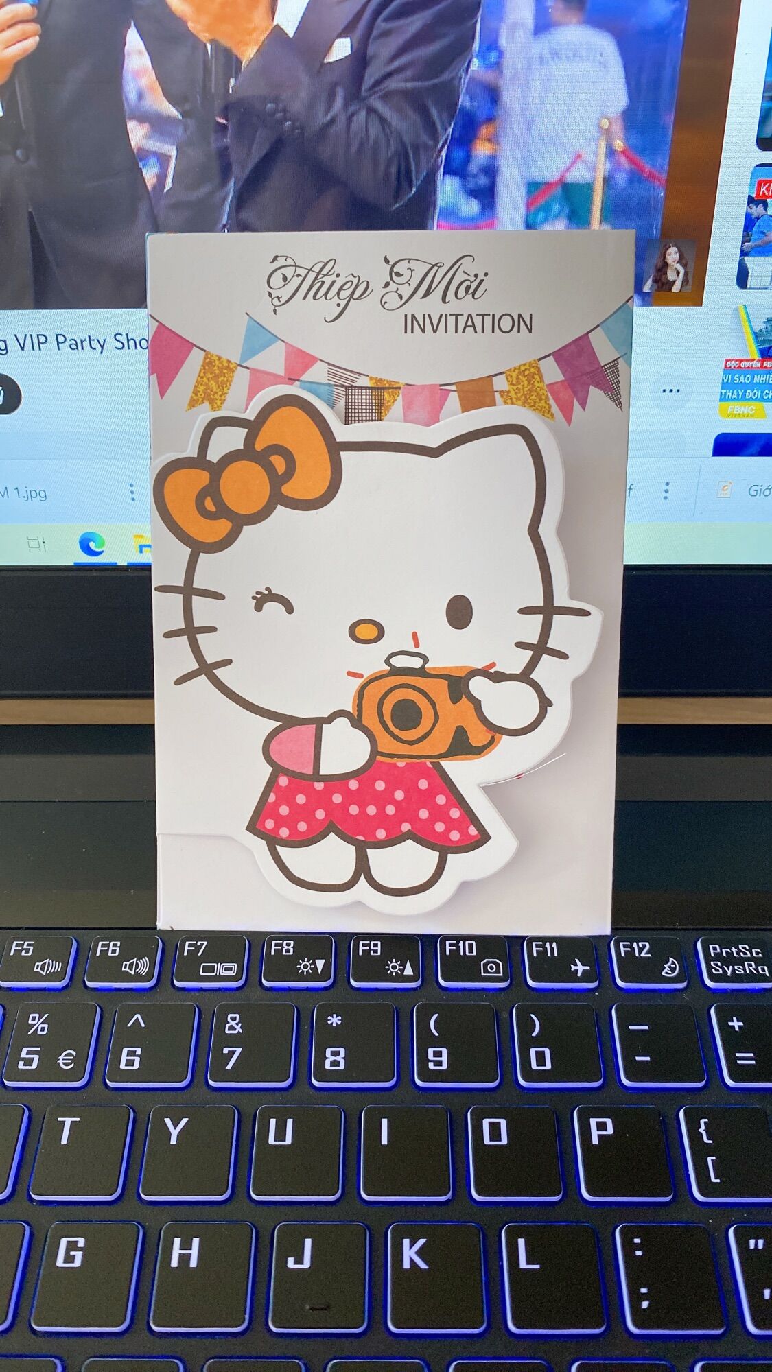 Thiệp mời Hello Kitty Hồng ATV