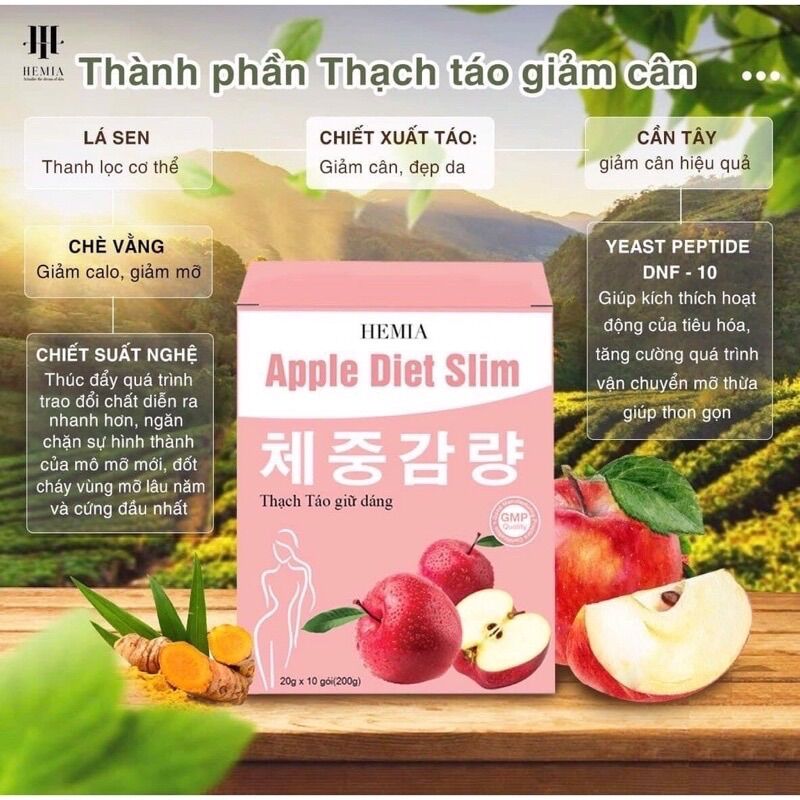 Thạch Táo Giảm Cân Hemia