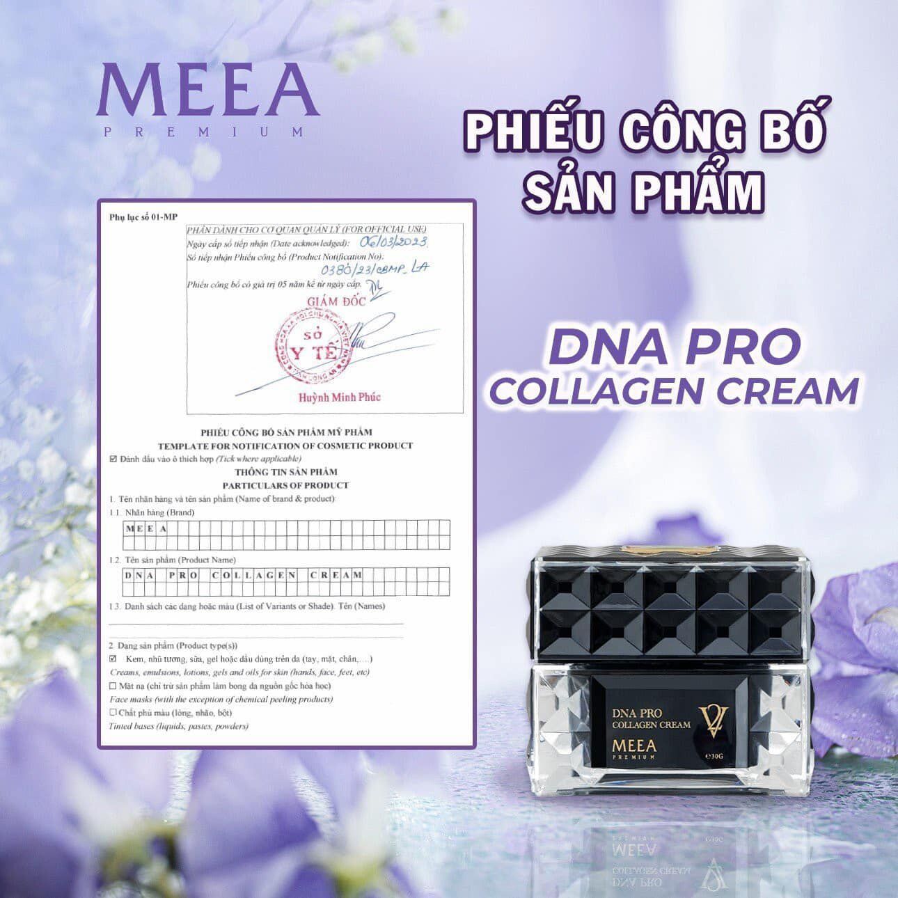Kem face collagen cá hồi meea dna pro v2