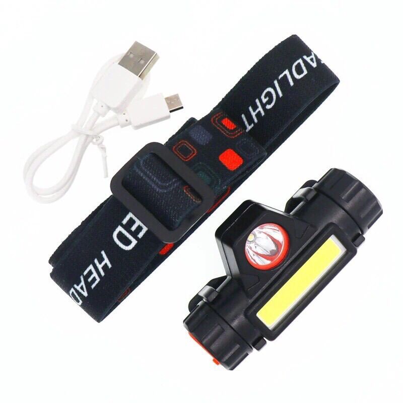 Đèn pin đội đầu siêu sáng 2 bóng 101- Tặng kèm pin và sạc