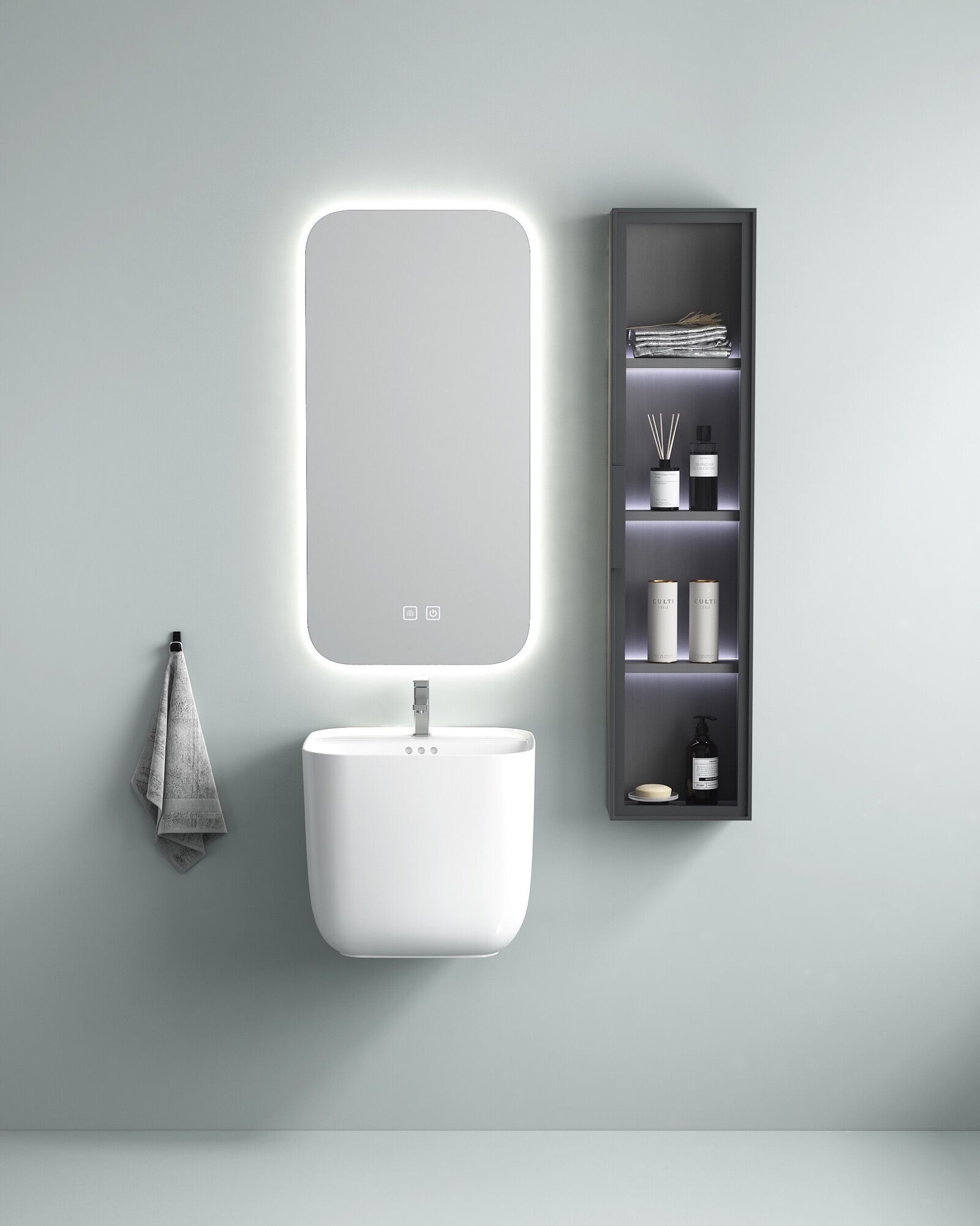 Lavabo liền chân treo cao cấp nhập khẩu